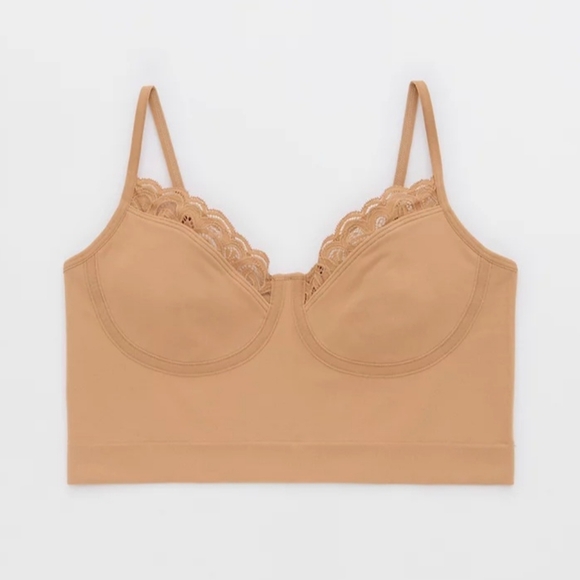 🌻AERIE SUPERCHILL SEAMLESS CORSET BRA TOP SIZE M - Picture 4 of 8